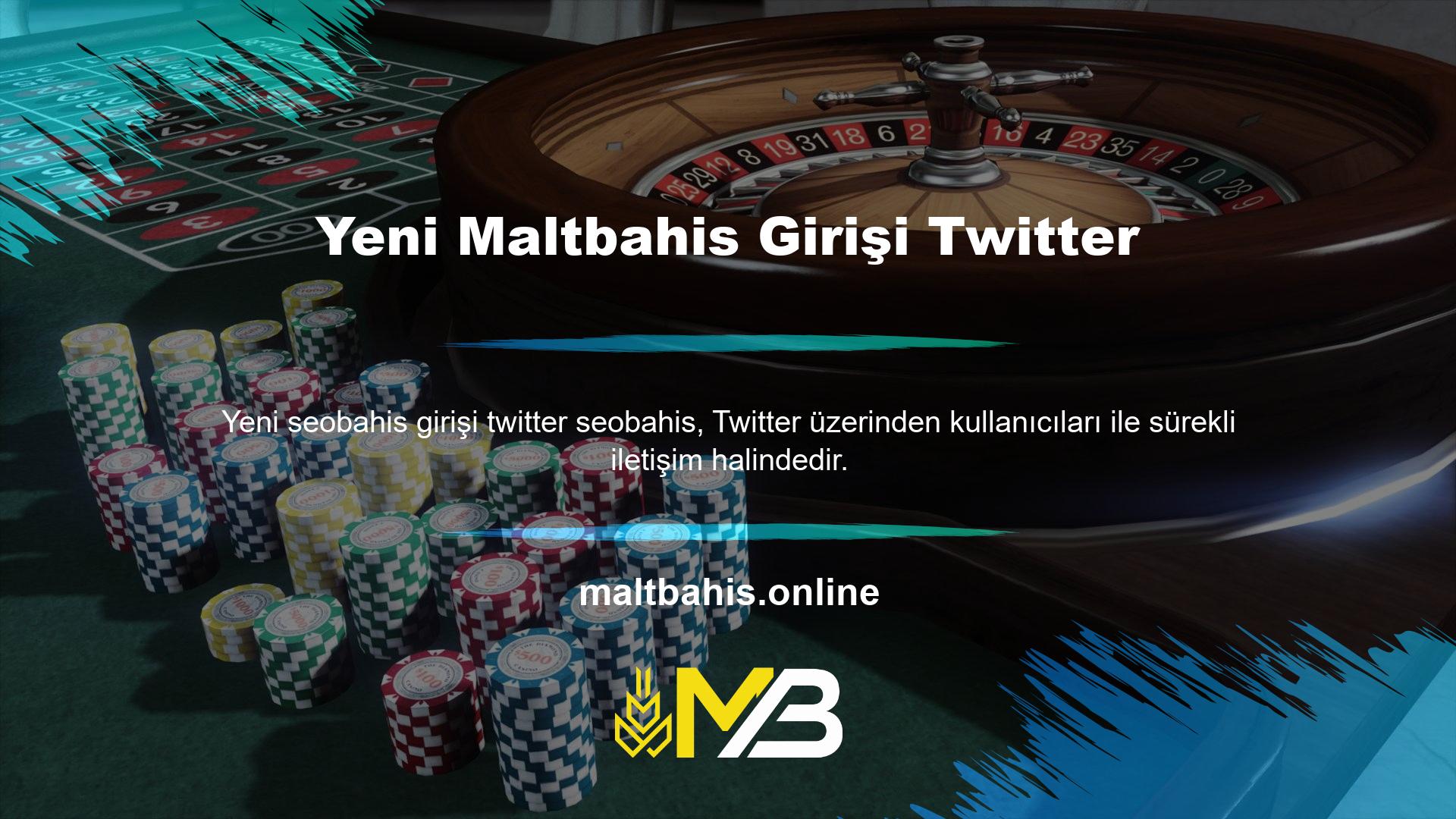 Ayrıca Twitter’da mevcut Maltbahis giriş adresinize kolayca erişebilirsiniz